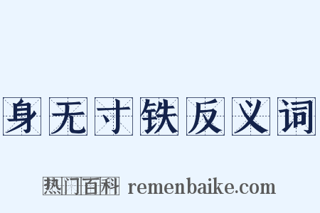 身无寸铁反义词是什么意思的图片